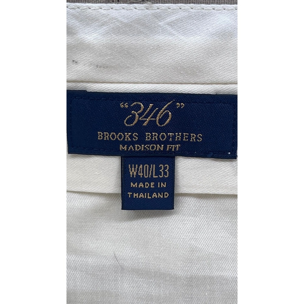 Brooks Brothers 346 Madison Fit Tan 100% Linen Dress Pants Mens 40x33 29282027 - Picture 2 of 10